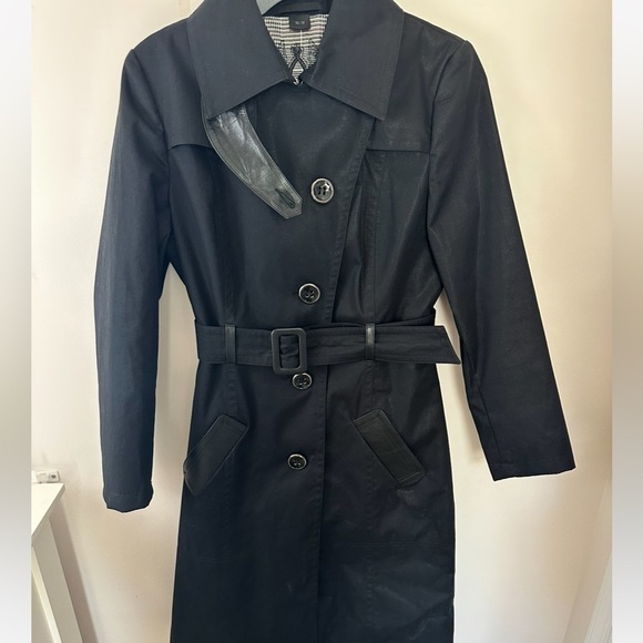 MACKAGE  black peacoat belted size medium - Picture 1 of 9